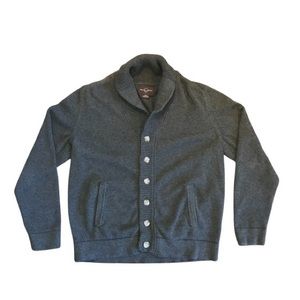 Black Brown 1826 Shawl Collar Button Gray Cardigan
